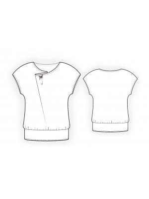 4087 Bluse teknisk tegning