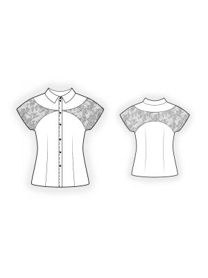 4457 Bluse teknisk tegning