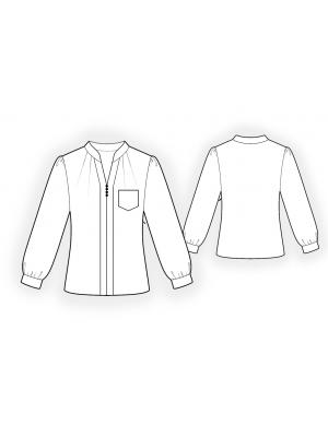 4563 Bluse teknisk tegning