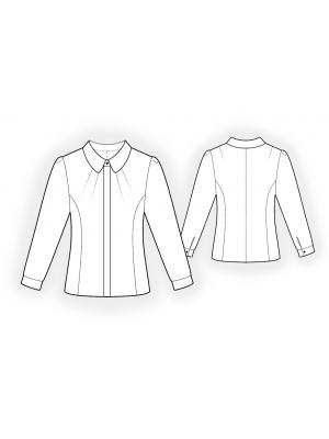 4566 Bluse teknisk tegning