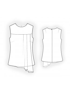 4698 Bluse teknisk tegning