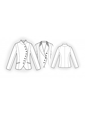 4795 Blazer med facon lukning teknisk tegning