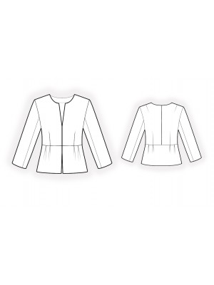 4846 Blazer uden krave teknisk tegning