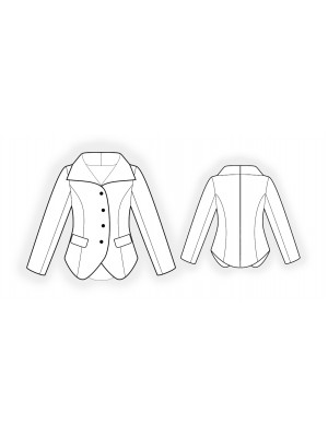 4970 Blazer med figurkant teknisk tegning