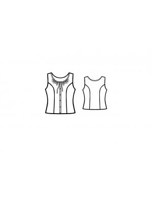 5125 Bluse teknisk tegning