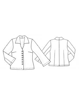 5167 Bluse-skjorte teknisk tegning