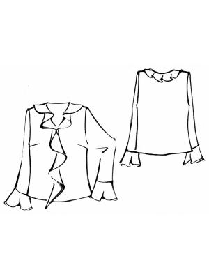 5281 Bluse teknisk tegning