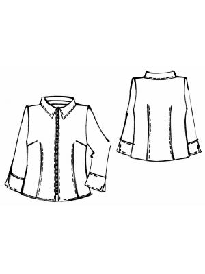 5282 Bluse teknisk tegning
