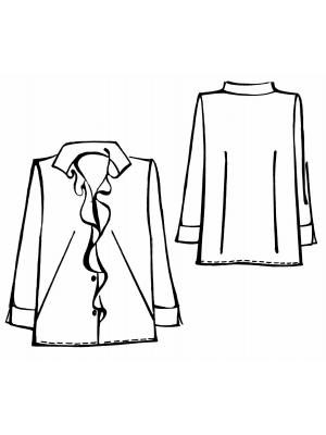 5287 Bluse teknisk tegning