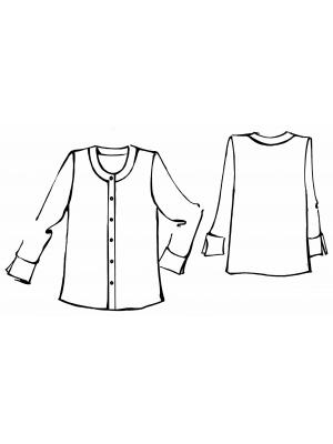 5289 Bluse teknisk tegning