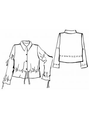 5290 Bluse teknisk tegning