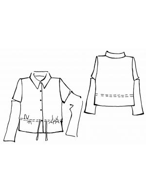 5291 Bluse teknisk tegning