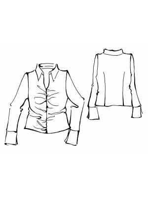 5298 Bluse teknisk tegning