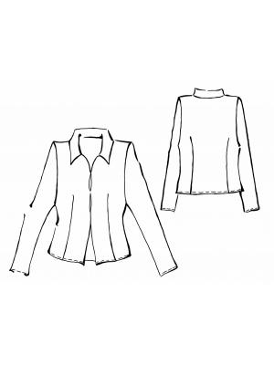 5299 Bluse teknisk tegning
