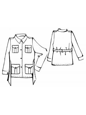 5304 Bluse teknisk tegning