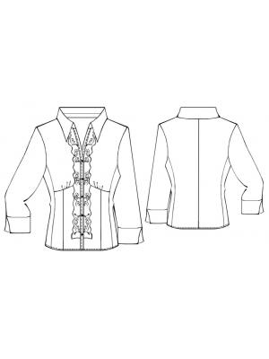 5424 Bluse teknisk tegning