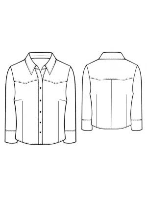 5425 Bluse teknisk tegning