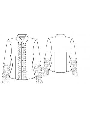 5426 Bluse teknisk tegning