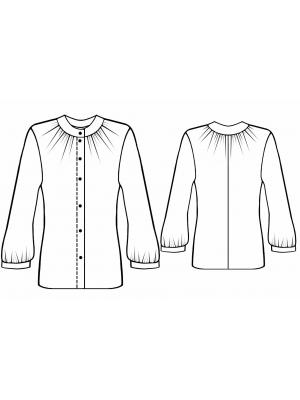 5572 Bluse teknisk tegning