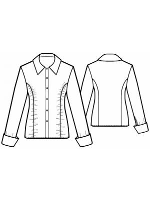 5615 Bluse teknisk tegning