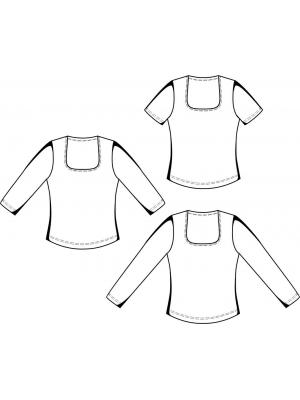 5639 Bluse teknisk tegning