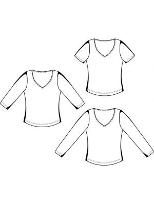 5640 Basis jersey t-shirt teknisk tegning