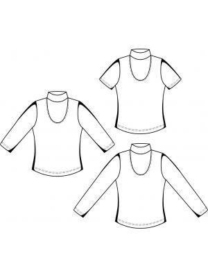5642 Bluse teknisk tegning