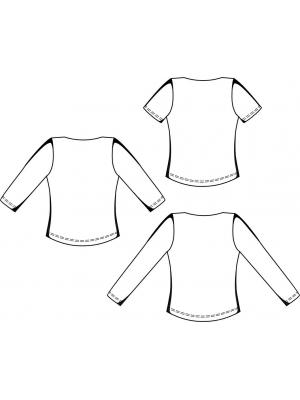 5645 Bluse teknisk tegning