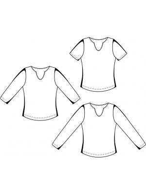 5646 Bluse teknisk tegning