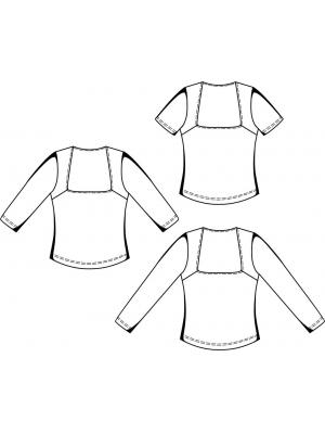 5647 Bluse teknisk tegning