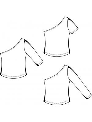 5655 Bluse teknisk tegning