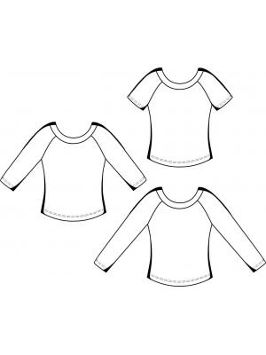 5656 Bluse teknisk tegning
