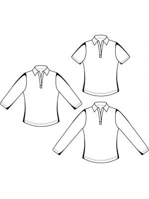 5657 Bluse teknisk tegning