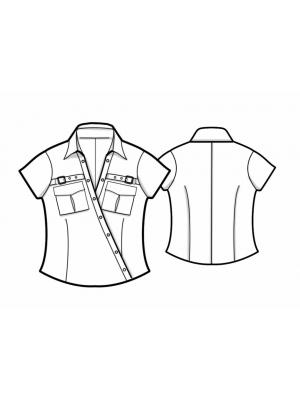 5693 Bluse teknisk tegning