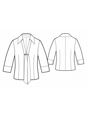5754 Bluse teknisk tegning