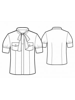 5761 Bluse teknisk tegning