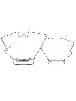 5807 Bluse teknisk tegning