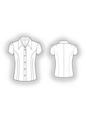 5837 Bluse teknisk tegning