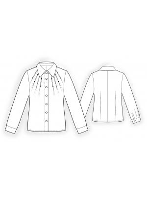 5988 Bluse teknisk tegning